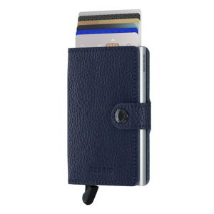 Modrá kožená peňaženka s puzdrom na karty Secrid Clip