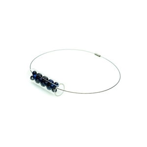 Drevený modrý náhrdelník Ko-ra-le Corn