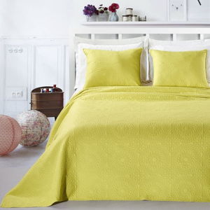 Žlto-zelená posteľná súprava z mikrovlákna DecoKing Elodie, 220 × 240 cm