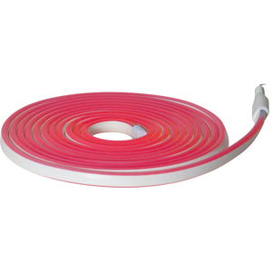 Červená vonkajšia svetelná reťaz Best Season Rope Light Flatneon, dĺžka 500 cm