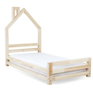 Detská posteľ z lakovaného smrekového dreva Benlemi Wally, 120 × 200 cm