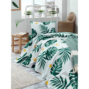 Bavlnená prikrývka cez posteľ Muniro Jungle, 160 × 235 cm