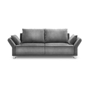 Sivý trojmiestna rozkladacia pohovka so zamatovým poťahom Windsor & Co Sofas Pyxis