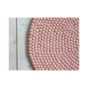 Pastelovočervený guľôčkový vlnený koberec Wooldot Ball rugs, ⌀ 120 cm