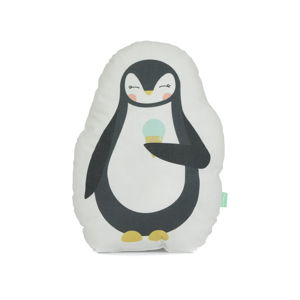 Vankúšik z čistej bavlny Happynois Penguin, 40 × 30 cm
