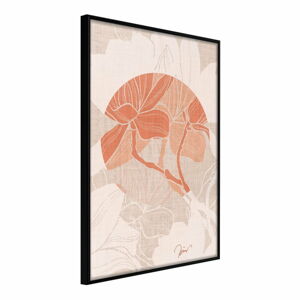 Plagát v ráme Artgeist Flowers on Fabric, 20 x 30 cm