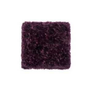 Tmavovínový koberec z ovčej kožušiny Royal Dream Zealand, 70 × 70 cm