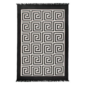 Béžovo-čierny obojstranný koberec Framed, 140 × 215 cm