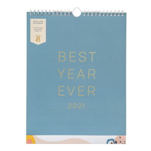 Nástenný modrý kalendár Busy B, 13 strán