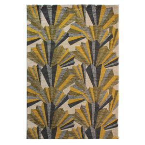 Žlto-sivý ručne tkaný koberec Flair Rugs Fanfare, 160 × 230 cm