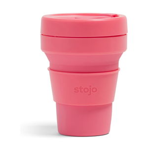 Ružový skladací hrnček Stojo Pocket Cup Peony, 355 ml