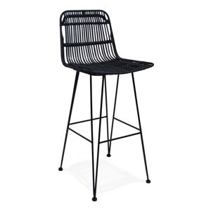 Čierna barová stolička Kokoon Liano, výška sedenia 75 cm