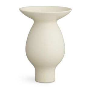 Kremovobiela keramická váza Kähler Design Kontur, výška 25 cm