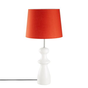 Červená drevená stolová lampa Opviq lights Trilian