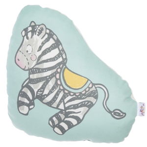 Detský vankúšik s prímesou bavlny Mike & Co. NEW YORK Pillow Toy Zebra, 28 x 29 cm