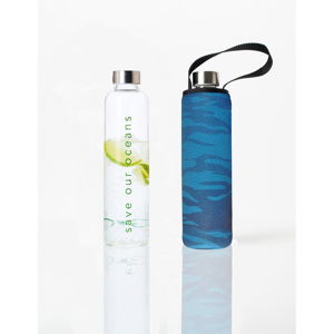 Cestovná fľaša z borosilikátového skla s neoprénovým obalom BBBYO Sea, 750 ml