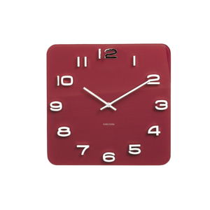 Červené hodiny Karlsson Vintage, 35 × 35 cm