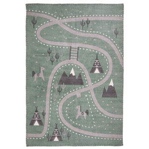 Detský ručne potlačený koberec Nattiot Little Western, 100 × 140 cm