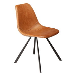 Hnedá jedálenská stolička z eko kože DAN–FORM Denmark Pitch