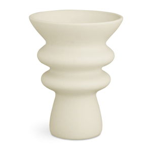 Kremovobiela keramická váza Kähler Design Kontur, výška 20 cm