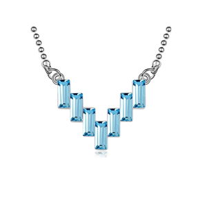Náhrdelník s modrými krištáľmi Swarovski Elements Crystals Iceland