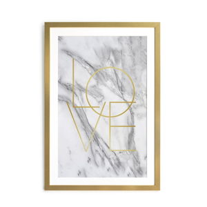 Obraz v rámu Velvet Atelier Marble, 40 × 60 cm