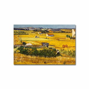 Nástenná reprodukcia na plátne Vincent Van Gogh The Harvest, 100 × 70 cm