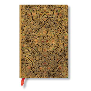 Linajkový zápisník s mäkkou väzbou v zlatej farbe Paperblanks Zahra, 208 strán