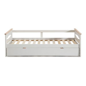 Biela detská posteľ z borovicového dreva s výsuvným lôžkom 90x190 cm Elisa - Marckeric