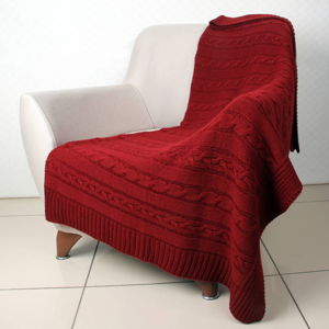Červená deka Marina, 130 x 170 cm