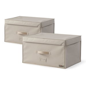 Sada 2 úložných boxov na oblečenie Compactor Family Trunks, 150 l