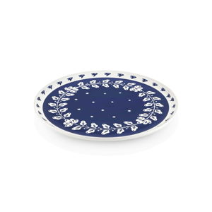 Modro-biely porcelánový servírovací tanier Mia Bloom, ⌀ 30 cm