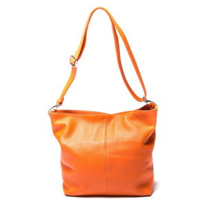 Oranžová kožená kabelka Luisa Vanini 1029 Arancio