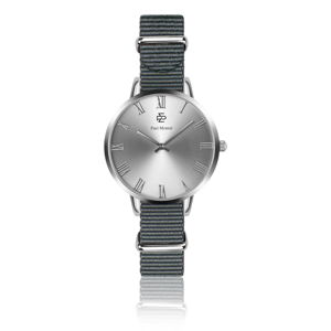 Dámske hodinky s remienkom z nylónu v sivej farbe Paul McNeal Carmesso