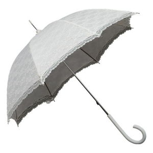 Biely tyčový dáždnik Ambiance Falconetti Victorian Lace, ⌀ 85 cm