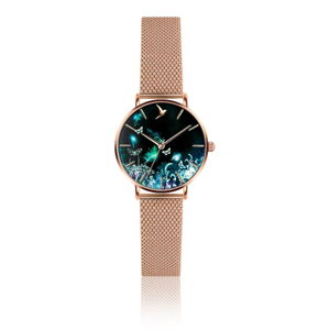 Dámske hodinky s remienkom z antikoro ocele v ružovozlatej farbe Emily Westwood Forest
