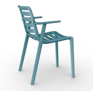 Sada 2 záhradných stoličiek s opierkami v modrej farbe Resol Slatka