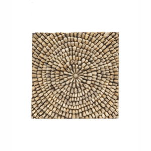 Nástenná dekorácia z teakového dreva WOOX LIVING Bee, 70 × 70 cm