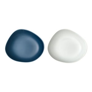 Sada 2 modro-bielych hlbokých porcelánových tanierov Like by Villeroy & Boch Group