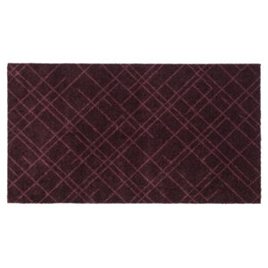 Tmavovínová rohožka Tica copenhagen Lines, 67 × 120 cm