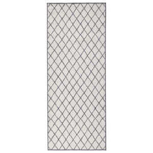 Sivo-krémový vonkajší koberec Bougari Malaga, 80 x 250 cm