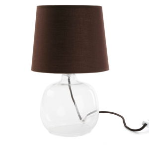 Hnedá sklenená stolová lampa Versa Bobby, ø 22 cm