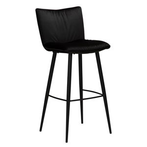 Čierna zamatová barová stolička DAN-FORM Denmark Join
