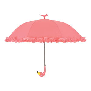 Ružový dáždnik Esschert Design Flamengo, ⌀ 98 cm