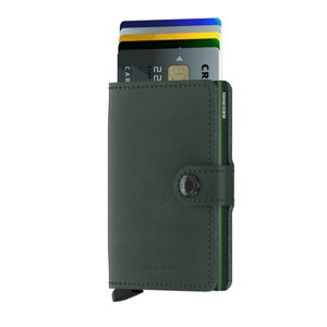 Zelená kožená peňaženka s puzdrom na karty Secrid Classic
