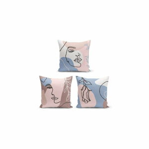 Súprava 3 dekoratívnych obliečok na vankúše Minimalist Cushion Covers Minimalist Woman, 45 x 45 cm