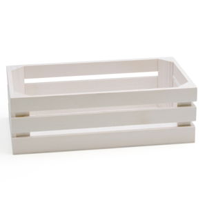Biela škatuľa z jedľového dreva Bisetti Fir, 32 × 17 cm