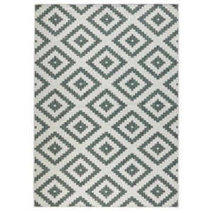 Zeleno-krémový vonkajší koberec NORTHRUGS Malta, 120 x 170 cm
