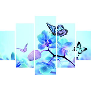Viacdielny obraz Sakura And Butterfly, 92 × 56 cm