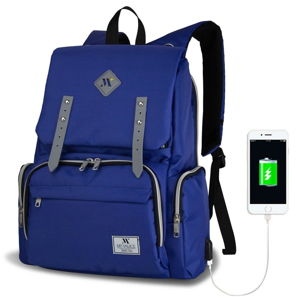 Modrý batoh pre mamičky s USB portom My Valice MOTHER STAR Baby Care Backpack